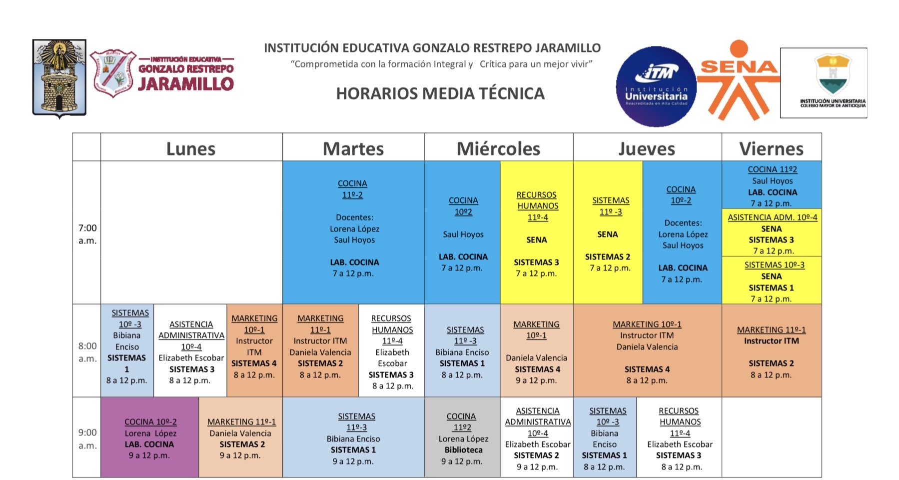HORARIO MT 2026